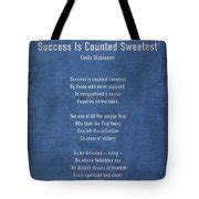 Success is Counted Sweetest by Emily Dickinson Classic Poem on Worn Blue Parchment Sans Serif ...