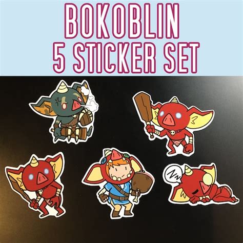 Zelda Breath of the Wild BOKOBLIN Sticker Set 5 | Etsy