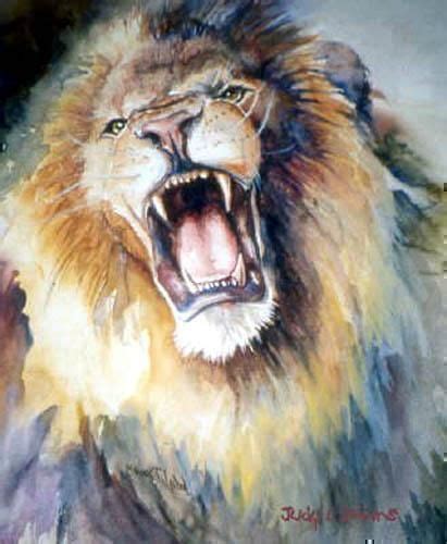 Roaring Lion Painting at PaintingValley.com | Explore collection of Roaring Lion Painting