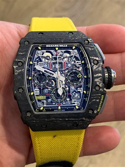 Richard Mille Rm 11 03 Black Carbon Ntpt Flyback Chronograph In Hong Kong For Sale (11348822)