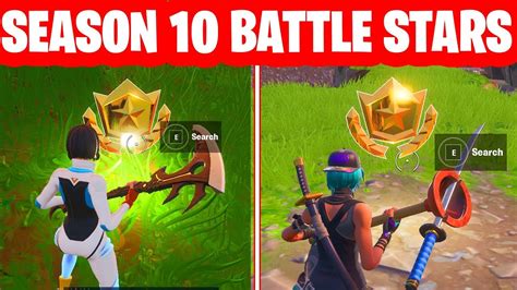 All Season 10 Battle Stars - Fortnite Secret Locations Week 1 to 4 ...