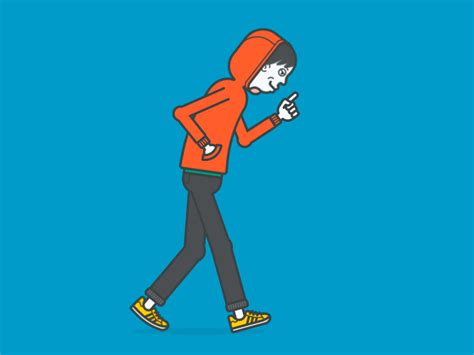 Hoodie Guy Walking {gif} by Shinsuke Matsumoto on Dribbble