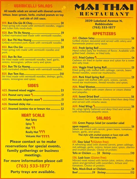 Mai Thai Restaurant Menu, Menu for Mai Thai Restaurant, Robbinsdale, Twin Cities - Urbanspoon/Zomato