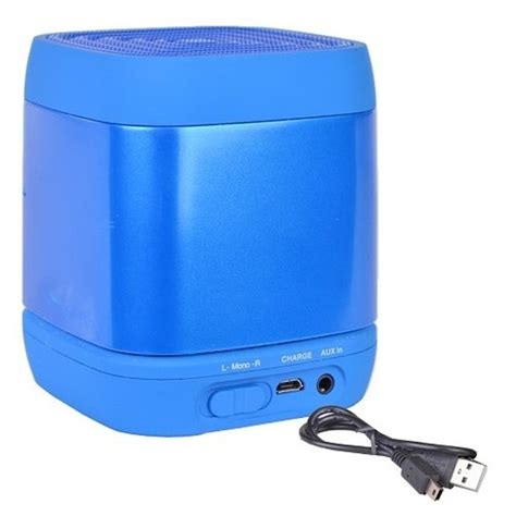 Q Experience Cube Mono Wireless Bluetooth Speaker - Blue free image ...