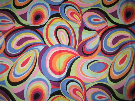 Fantastic Vintage 60's-70's Cotton Fabric Stylized Paisley Psychedelic Pop-Art 1 yd. | Pop art ...