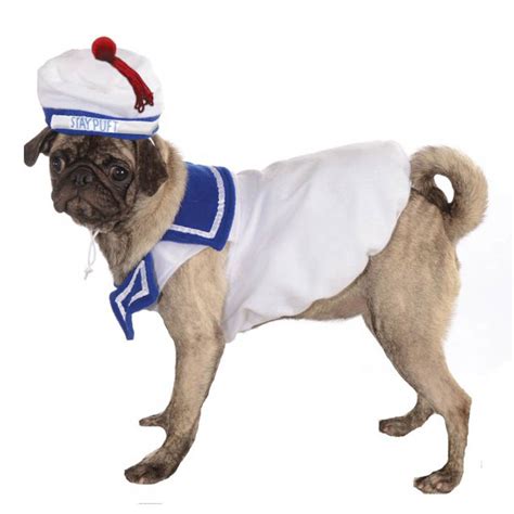 Ghostbusters Stay-Puft Marshmallow Man Dog Costume at BaxterBoo