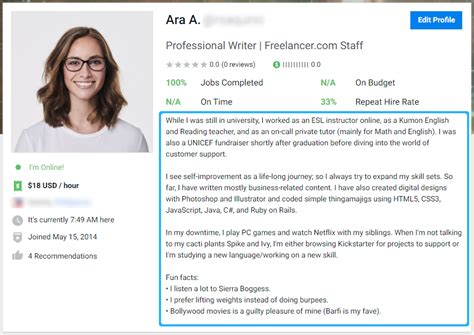 Tips to improve your profile summary | General | Freelancer Support