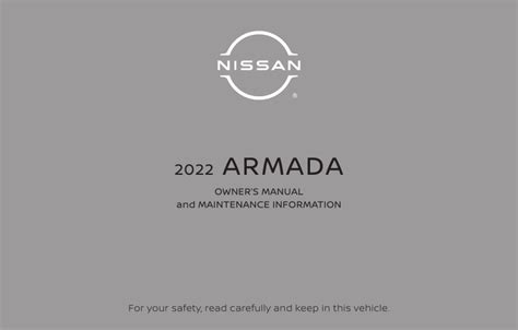 2022 Nissan Armada Owner's Manual PDF (604 Pages)
