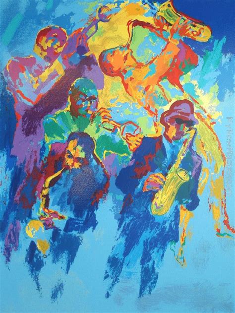 leroy neiman Jazz Horns Painting