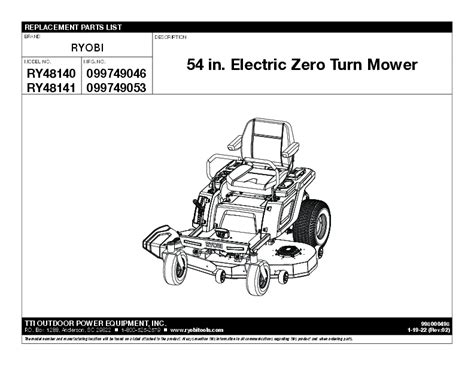 Ryobi Lawn Mower Parts Manual | Reviewmotors.co