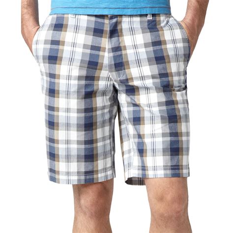 Dockers Perfect Flat Front Deck Plaid Shorts in Blue for Men (deck blue ...