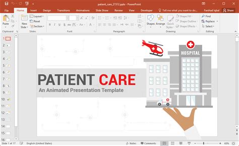 Animated Patient Care PowerPoint Template