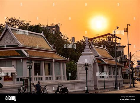 Sunset over temples in old town hi-res stock photography and images - Alamy