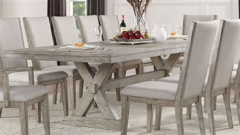 Rocky Gray Oak Extendable Dining Table by ACME | 1StopBedrooms