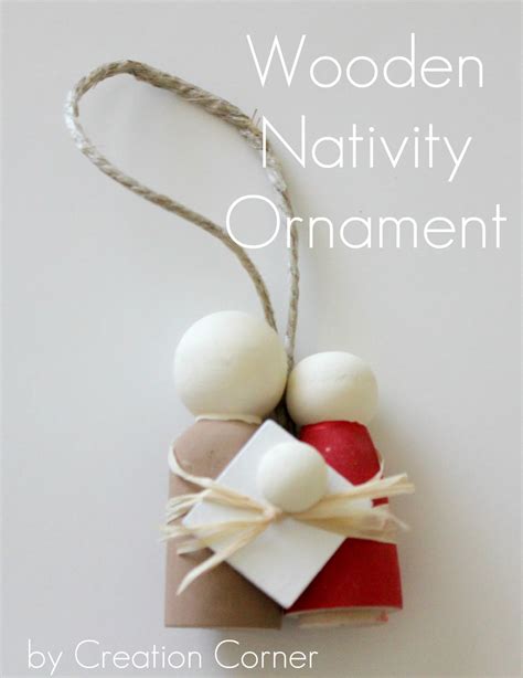 Gwenny Penny: HOTH Day 11: Wooden Nativity Ornament with Creation Corner