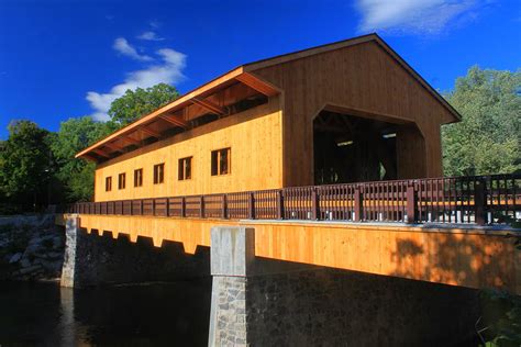 Pepperell MA New Covered Bridge Photograph by John Burk | Fine Art America