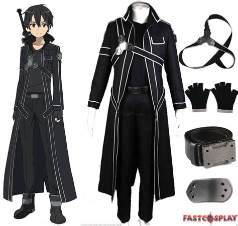 Sword Art Online Kirito Cosplay Costume Kirigaya Kazuto Cosplay Full Set