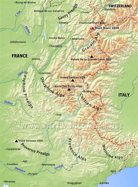 Map Of French Alps