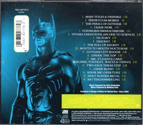 soundtrack heaven: Batman Forever...original motion picture score...music composed by Elliot ...