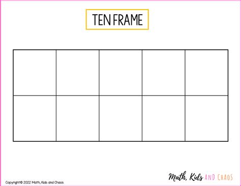 Printable ten frames - Math, Kids and Chaos