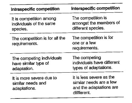 Interspecific Competition Definition