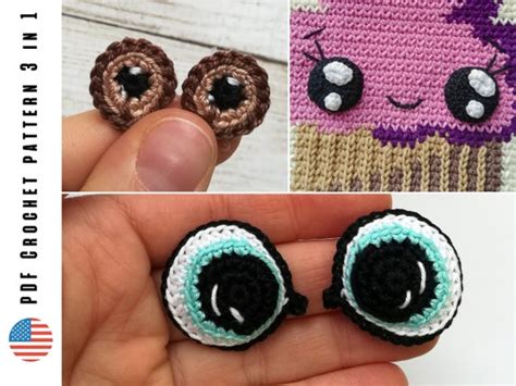 Crochet Eyes Pattern Eyes for Amigurumi Toys 3 in 1 | Etsy