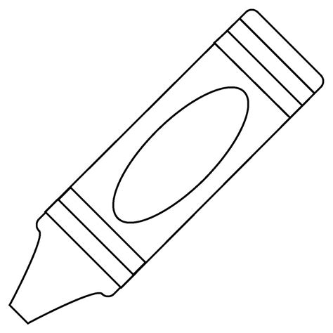 Yellow Crayon Coloring Page