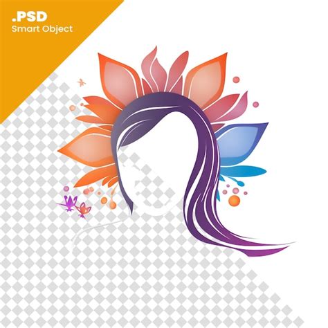 Illustration Vectorielle D'un Beau Visage De Femme Avec Une Fleur Dans Les Cheveux Le Logo Du ...