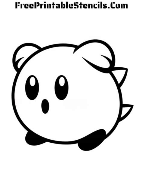 Kirby Pumpkin Stencil