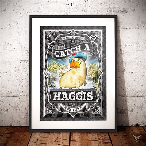 Haggis Animal Poster Scottish Haggis Haggis Art Vegan - Etsy