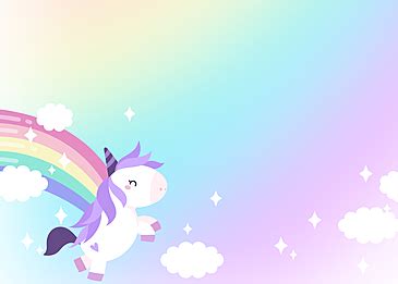 Cute Unicorn Rainbow Wallpaper