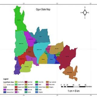 Ogun state map (Source: Authors' field survey) | Download Scientific ...