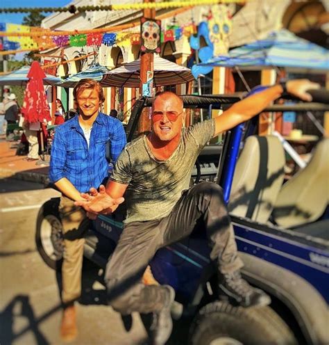 Lucas Till and George Eads behind the scenes of MacGyver | Macgyver new, Lucas till, Macgyver