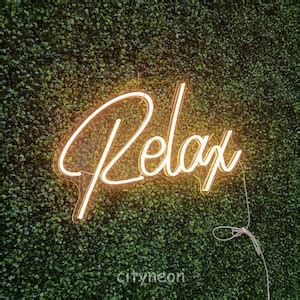 Relax Neon Sign LED Neon Sign for Home and Bar Perfect for Bedroom and ...