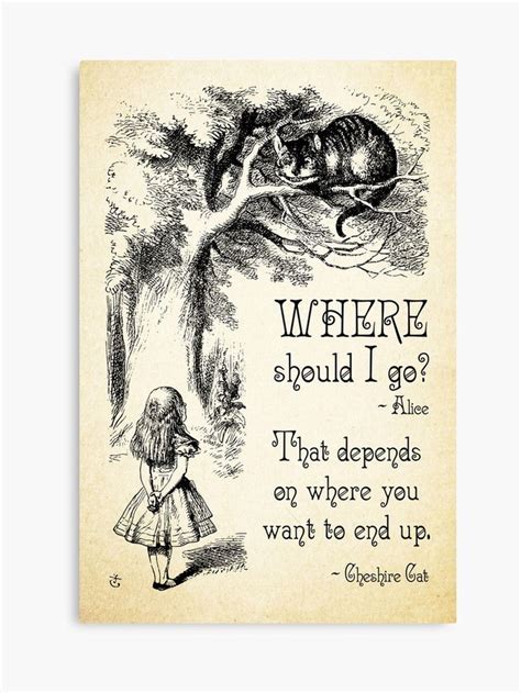 Alice in Wonderland - Cheshire Cat Quote - Where Should I go? - 0118 ...