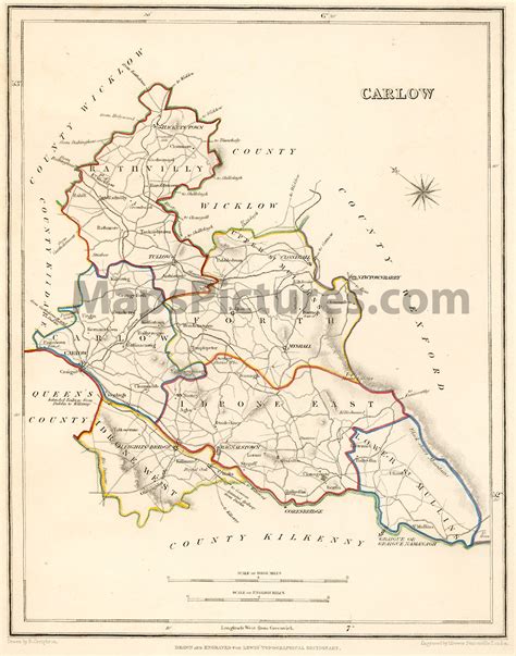 County Carlow Ireland - Map 1837