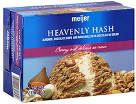 Meijer Heavenly Hash Ice Cream - 1.75 QT, Nutrition Information | Innit