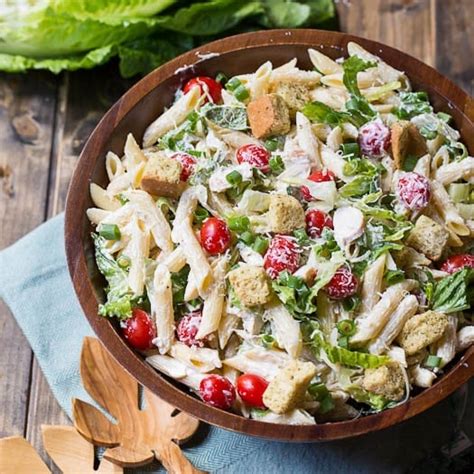 Chicken Caesar Pasta Salad - Spicy Southern Kitchen