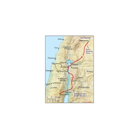 Saul of Tarsus (Paul) on the road to Damascus - Carta Jerusalem