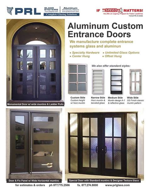 PRL's Custom Aluminum Entrance Doors and Storefronts