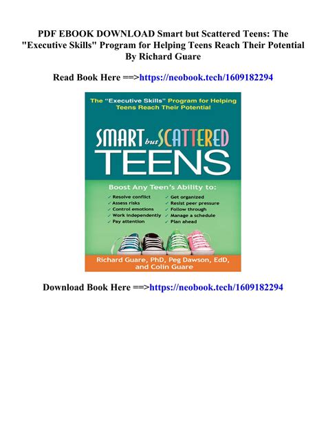 PDF Download Smart but Scattered Teens: The "Executive Skills" Program for Helping Teens Reach ...