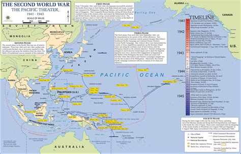 World War II Map of the Pacific Theater, 1941-1945 - Etsy