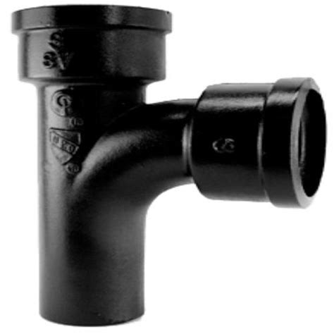 Charlotte Pipe 4-in x 2-in dia Sanitary Tee Cast Iron Fitting at Lowes.com