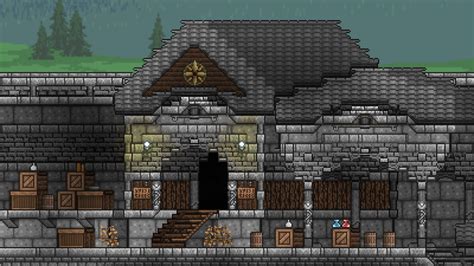 Terraria--stone house Terraria Castle, Terraria Game, Terraria Tips, Terraria House Design ...