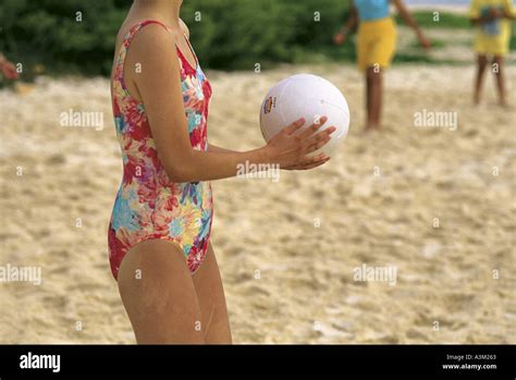 Beach Volleyball Hawaii Stock Photo - Alamy