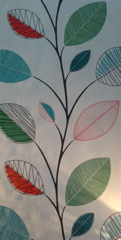 The leaf print wallpaper brings the natural garden tones into any room ...