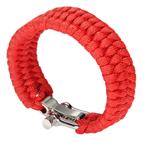 Parachute cord Survival Bracelet with metal clips S6H | eBay