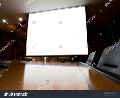 Blank Projector White Screen On Duty Stock Photo 646377289 | Shutterstock