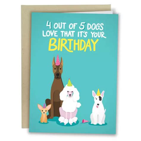 FUNNY DOG OWNERS Birthday Card - Snarky Happy Birthday - Sleazy Greetings $4.99 - PicClick
