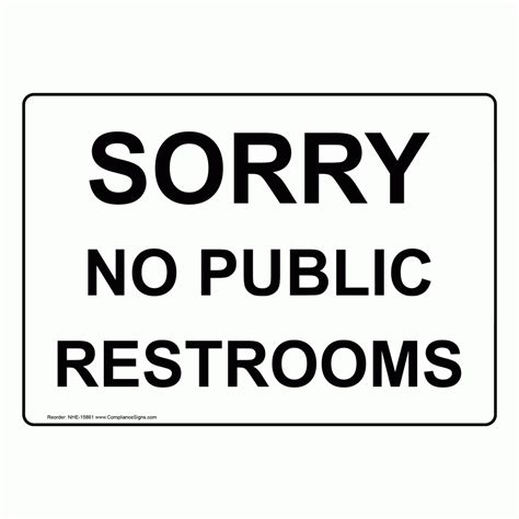 Free Printable No Restroom Signs - Free Printable